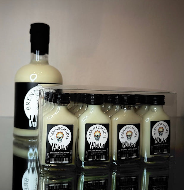 Brennschädel White Shot, weiße Schokolade – 20ml 20er Pack 15% VOL.